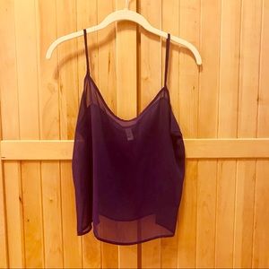 American Apparel Chiffon Crop Tank